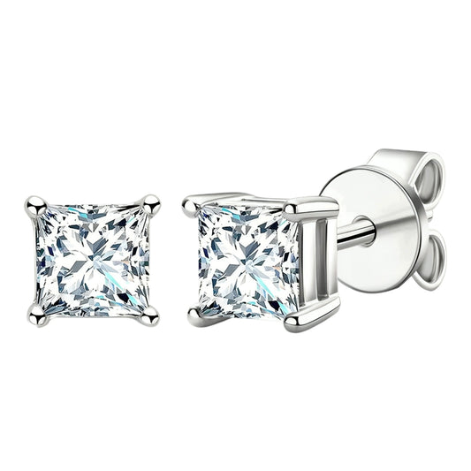 Stud moissanite earrings