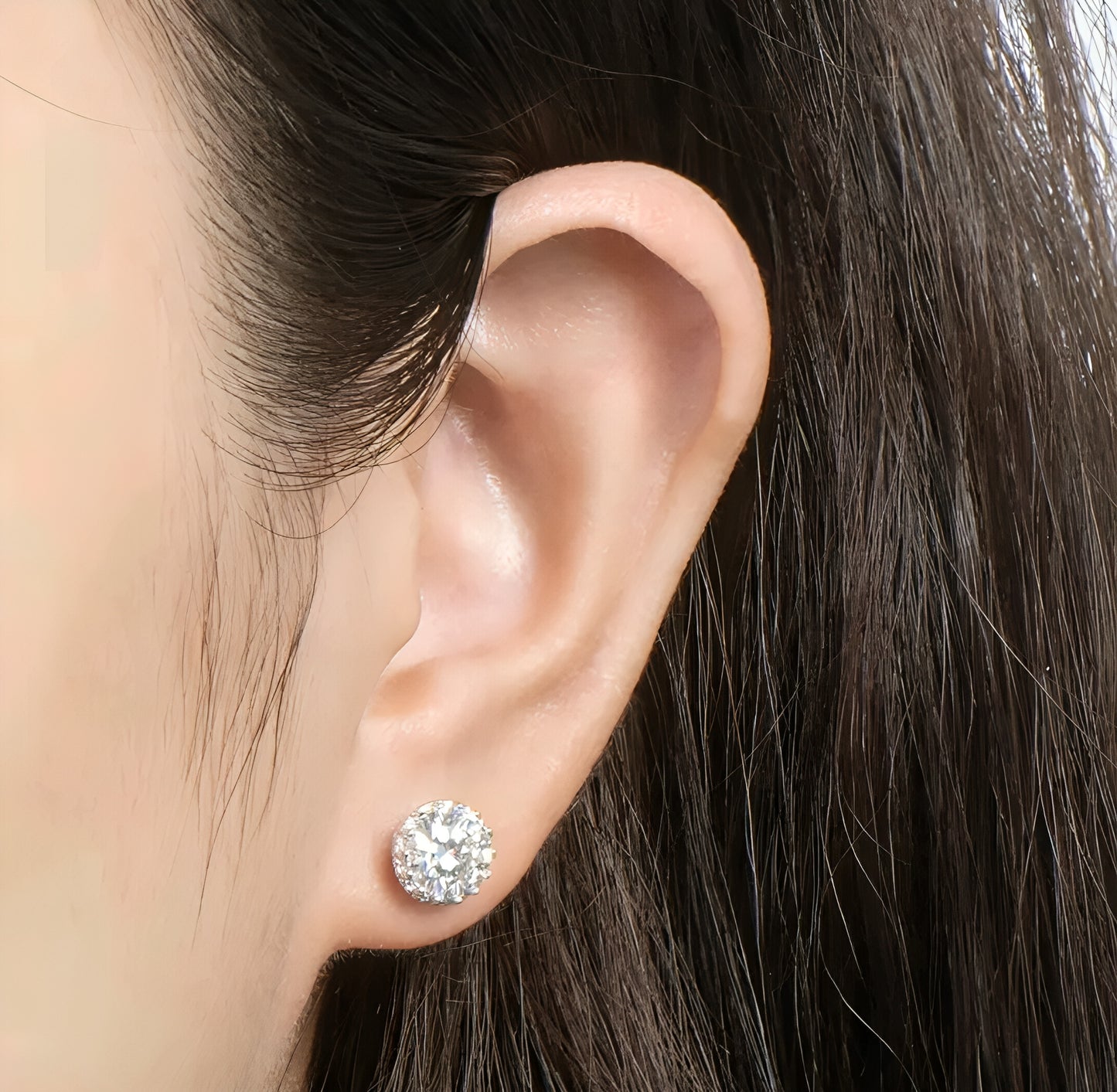 925 Silver moissanite earrings