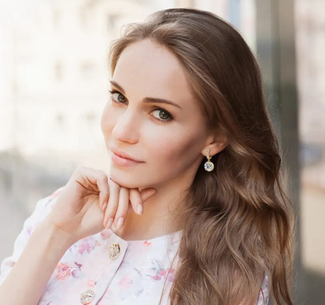 Classic moissanite earrings
