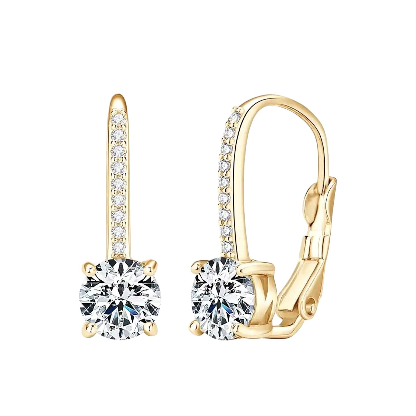 Clip moissanite earrings