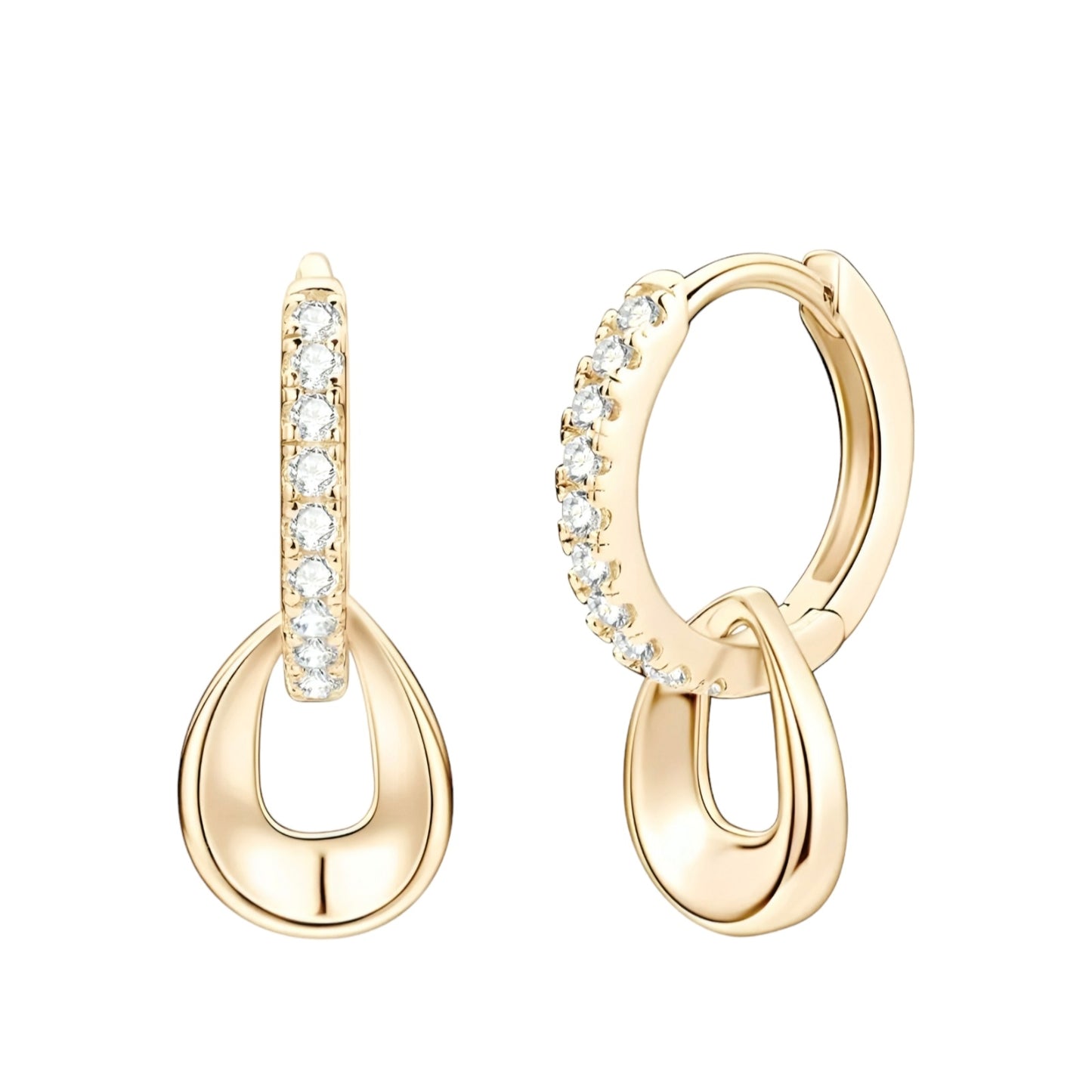 Unique shape moissanite earrings