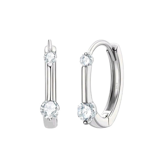 Hoop moissanite earrings