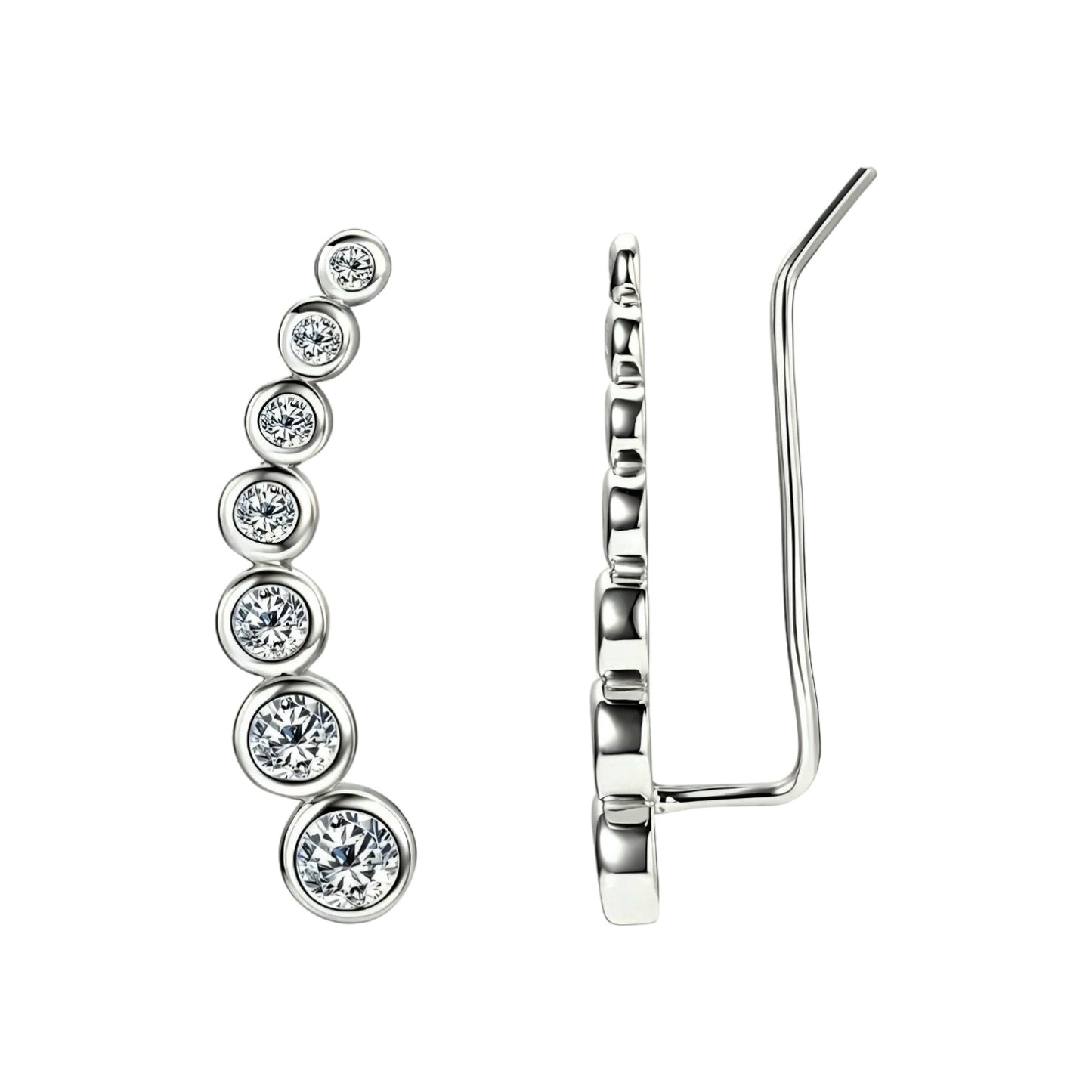 Earrings, real 4mm,3.5mm,3mm,2.5mm,2.2mm,2mm,1.8mm moissanite stones, earrings pair, 925 sterling silver