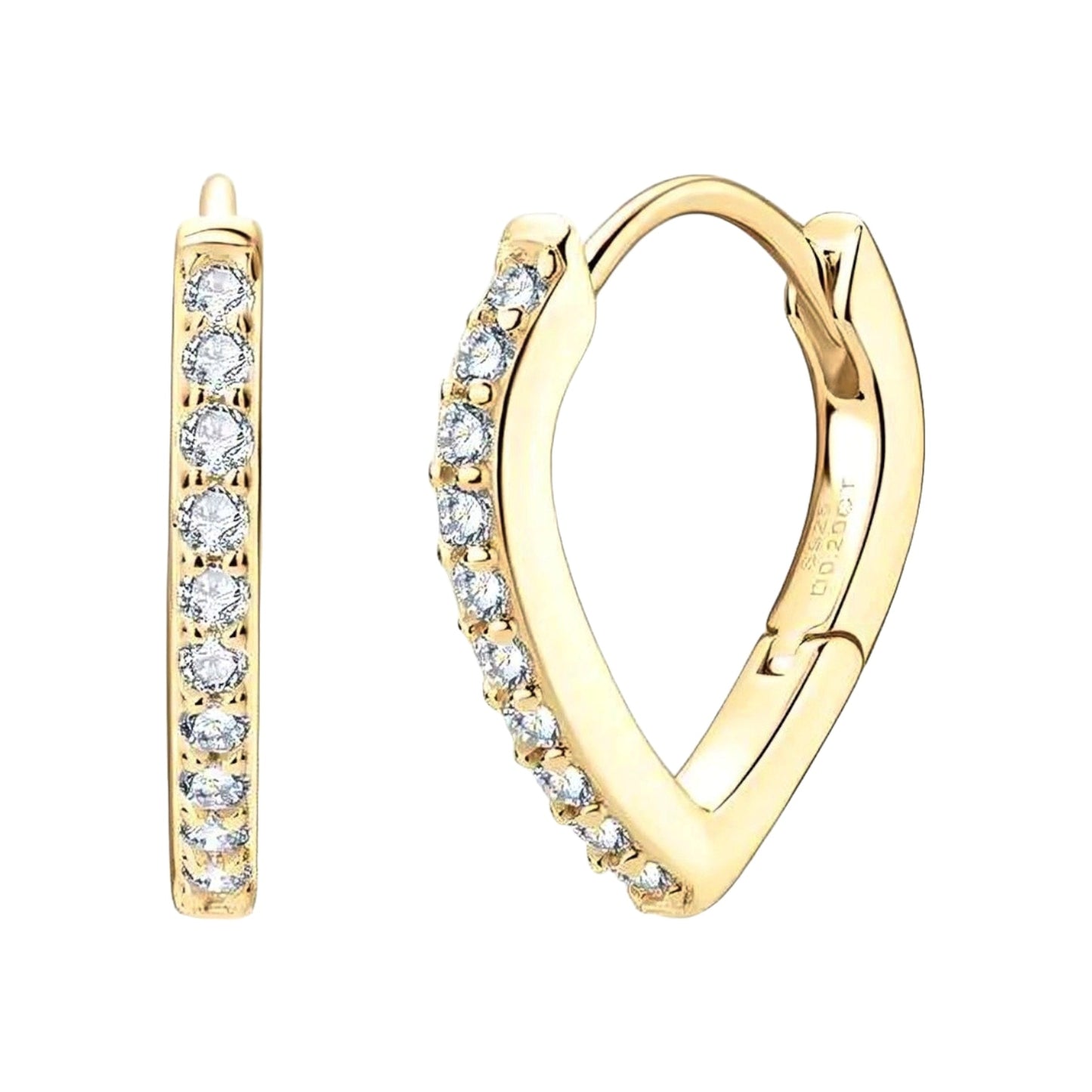 Earrings, real 1.7mm 20pcs moissanite stones, 925 sterling silver