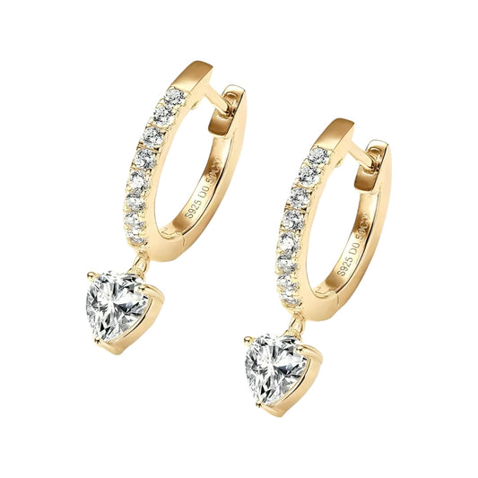 Heart shape Moissanite Earrings