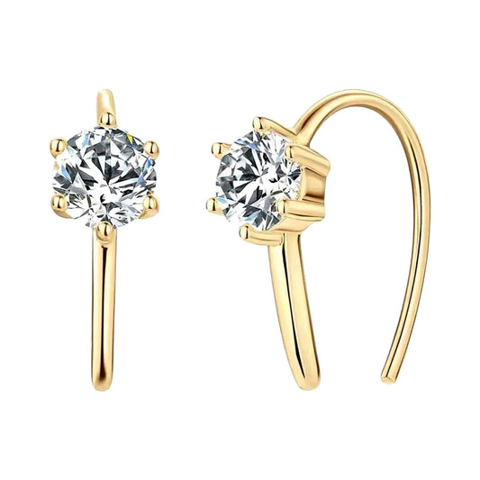 Moissanite hoop earrings