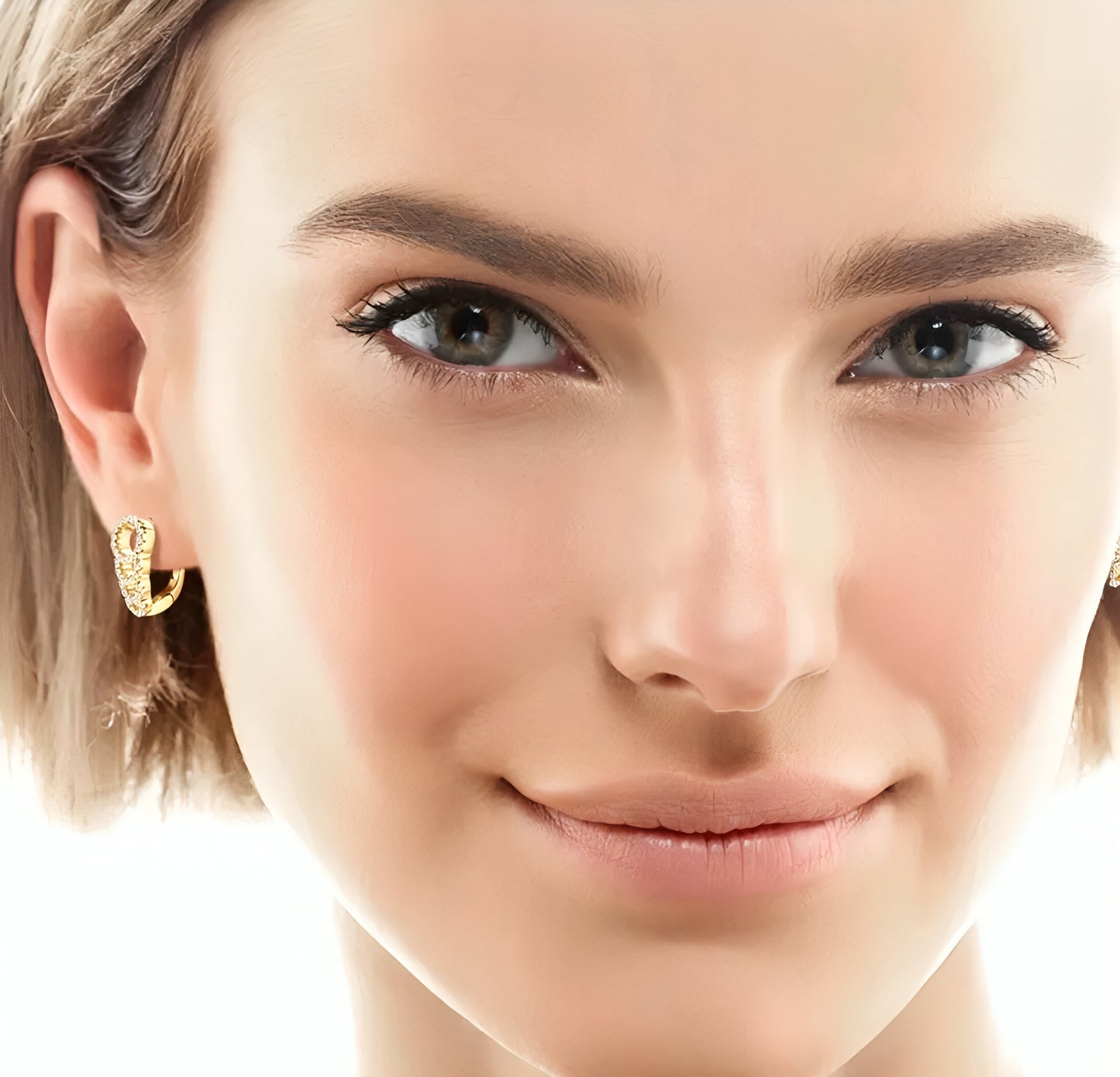 Moissanite hoop earrings