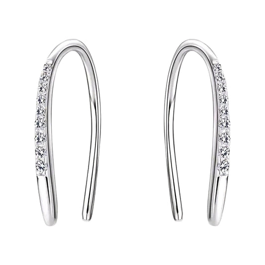 U shape moissanite earrings