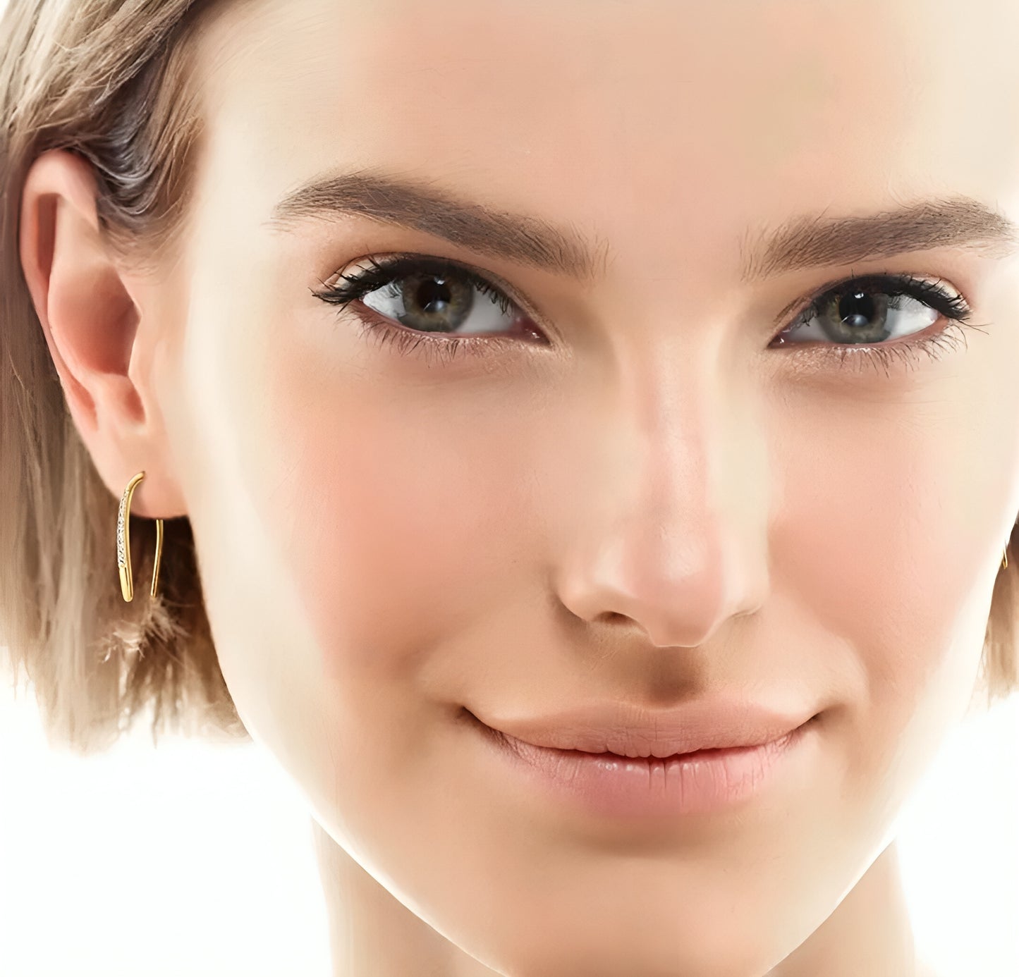 U shape moissanite earrings