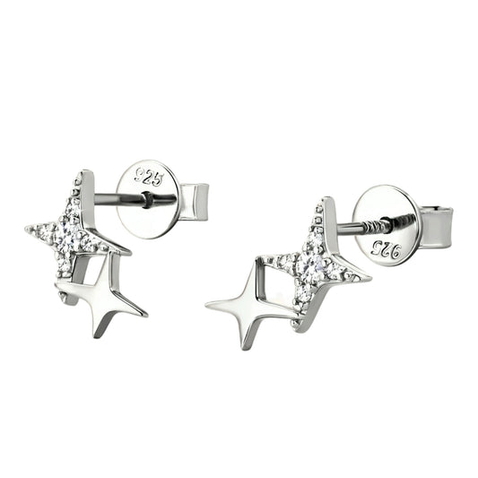 Moissanite earrings in star shape