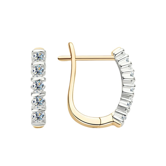 U shape moissanite earrings