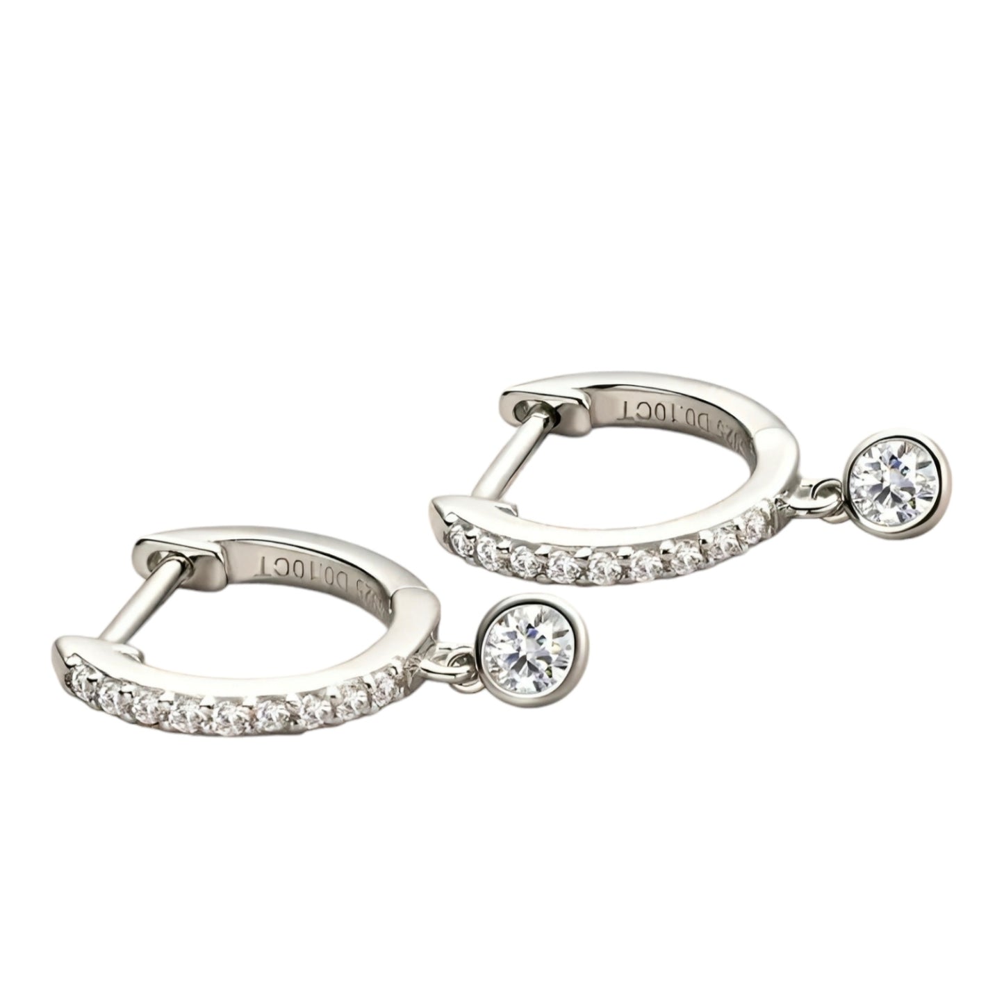 Drop moissanite earrings