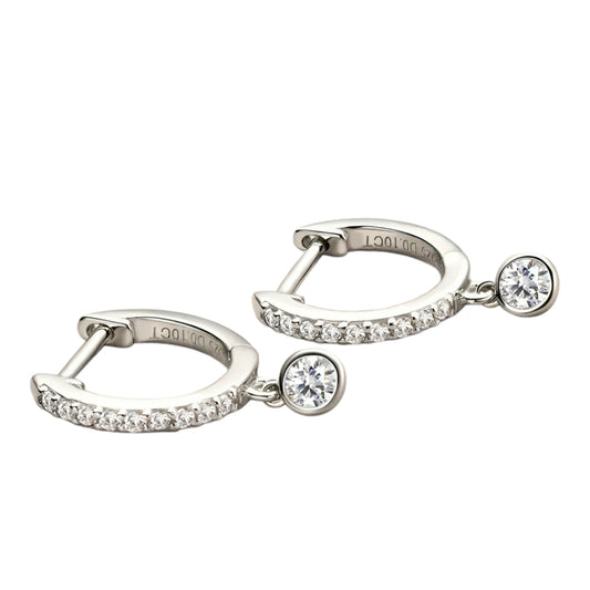 Drop moissanite earrings