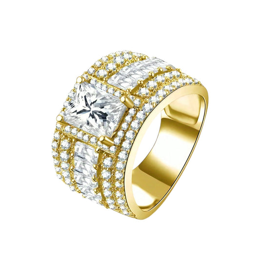 10k solid gold ring with 2ct moissanite