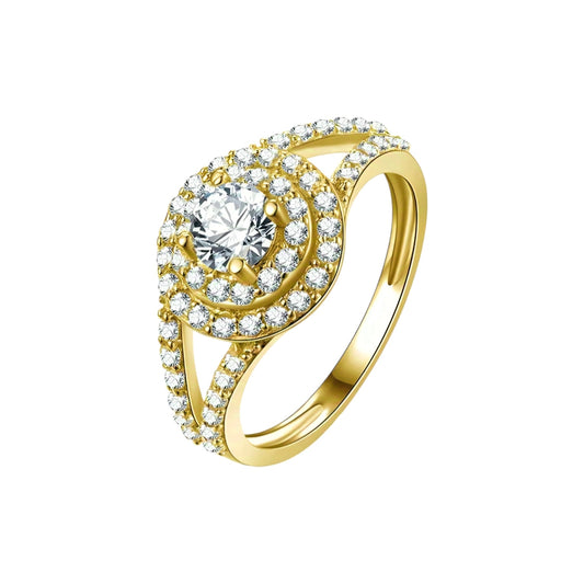 0.6ct moissanite gold ring