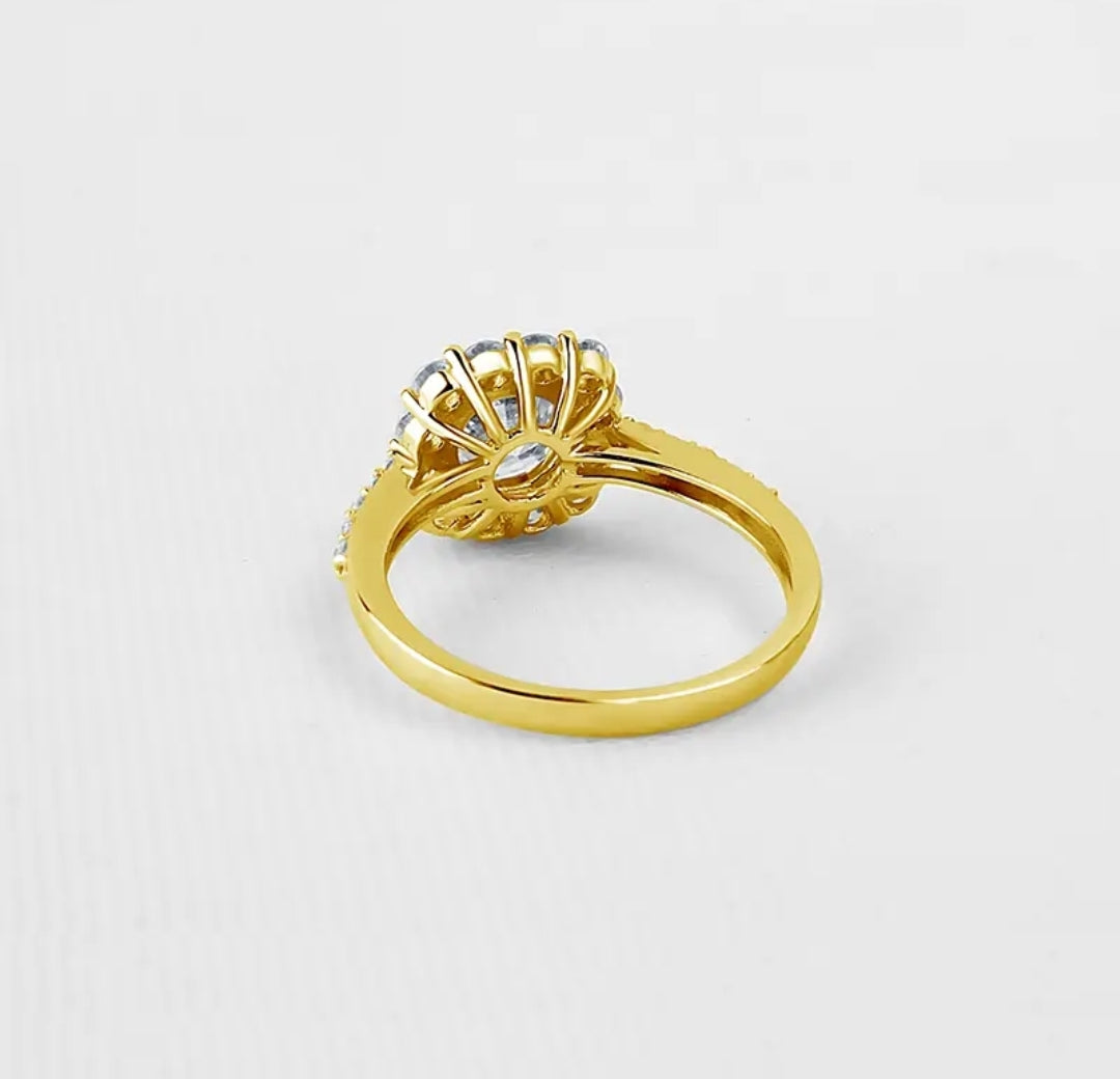 1.2ct fine moissanite gold ring