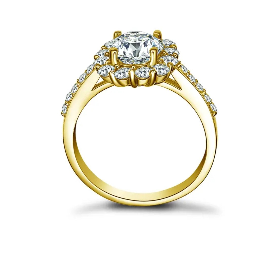1.2ct fine moissanite gold ring