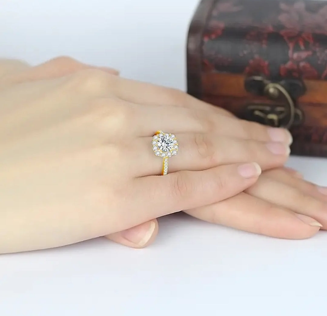 1.2ct fine moissanite gold ring