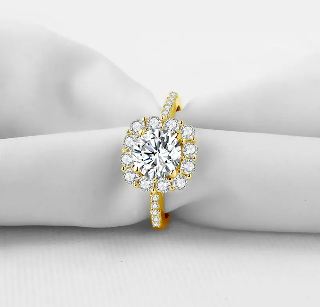 1.2ct fine moissanite gold ring