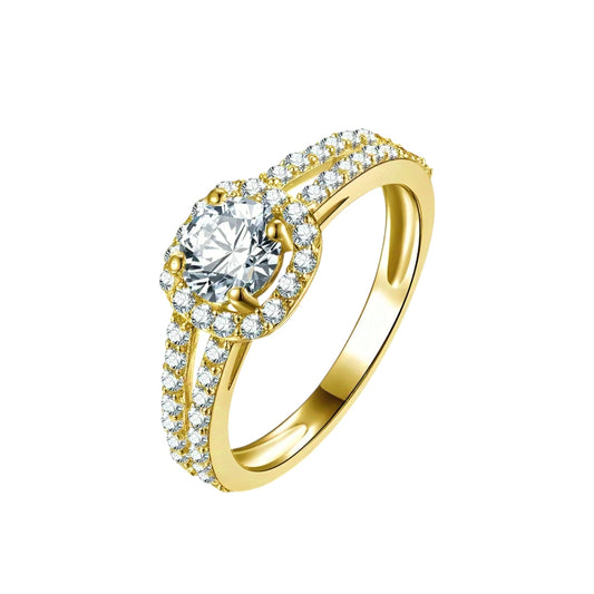 0.6ct fine moissanite gold ring