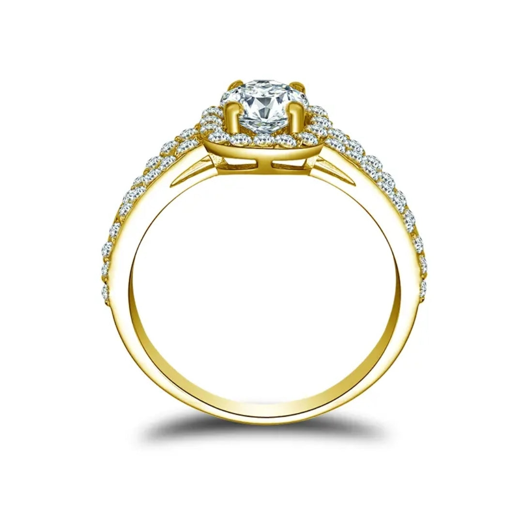 0.6ct fine moissanite gold ring