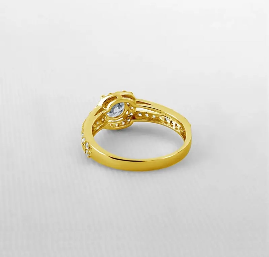 0.6ct fine moissanite gold ring