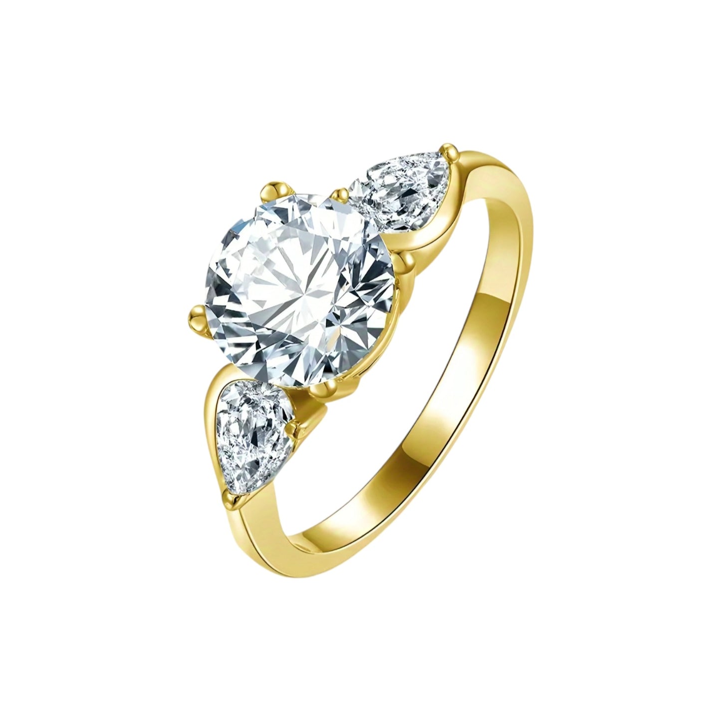 10k gold ring with 1.5ct brilliant moissanite