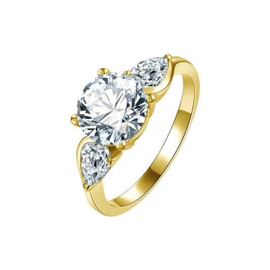 10k gold ring with 1.5ct brilliant moissanite