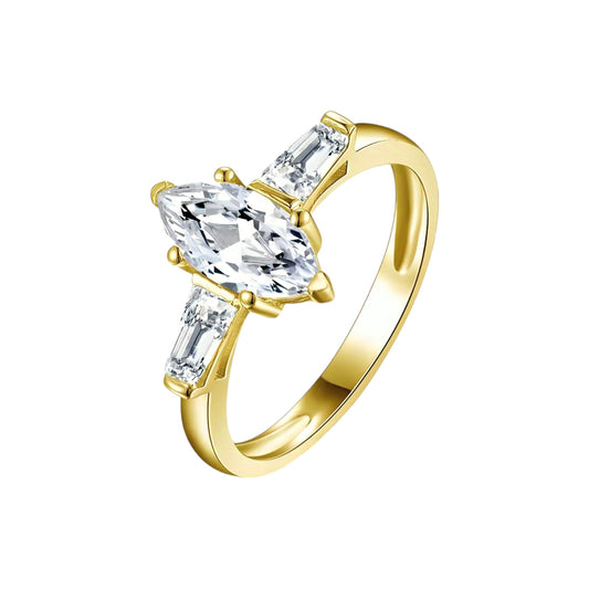 10k gold ring with 1ct brilliant moissanite
