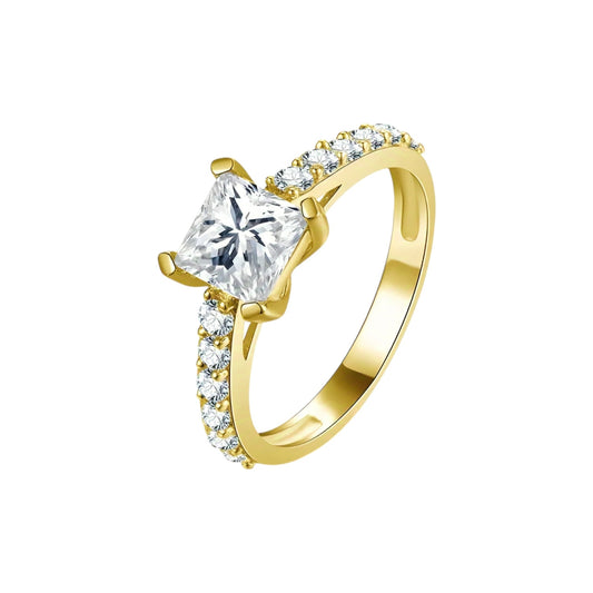 1.2ct solid gold moissanite ring