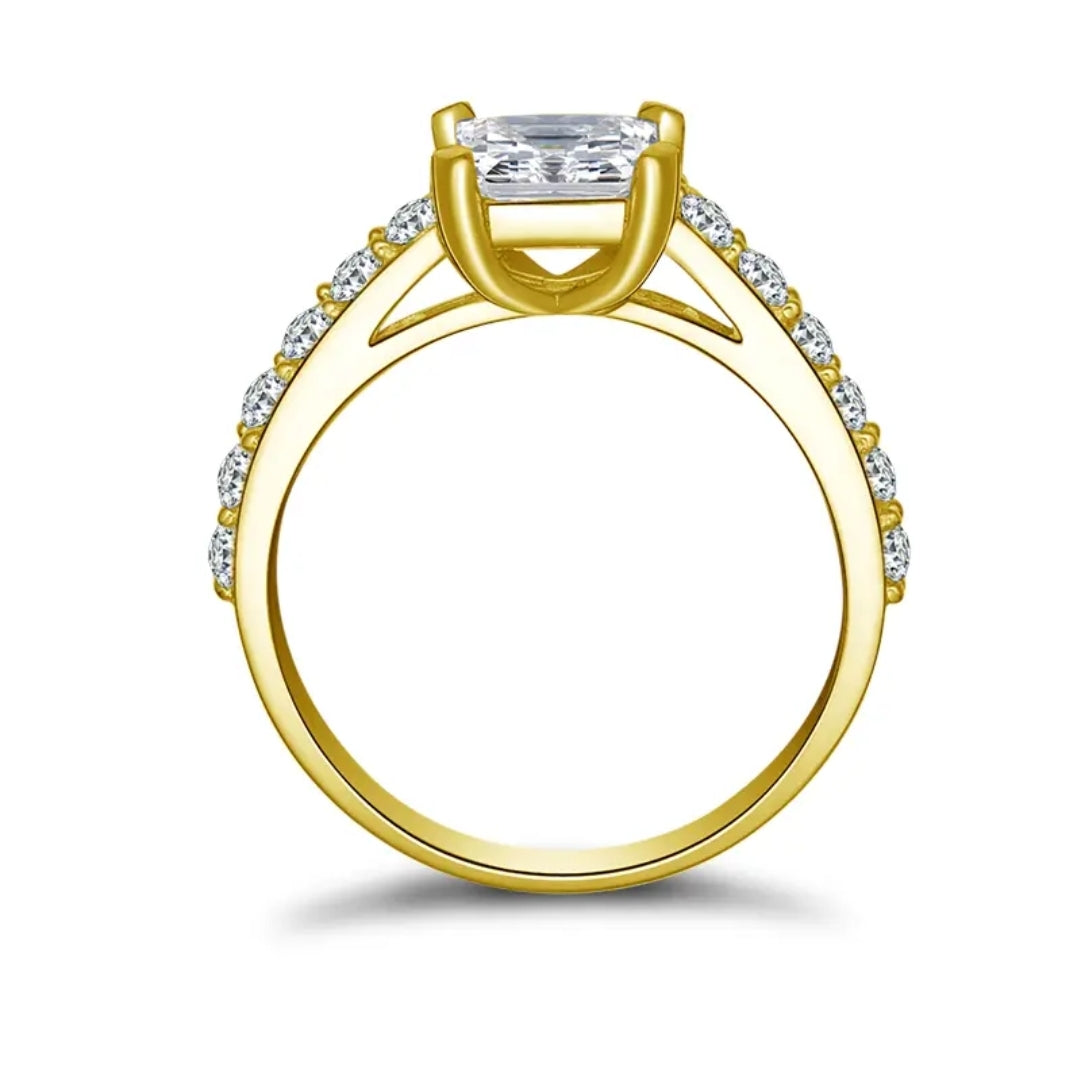 1.2ct solid gold moissanite ring