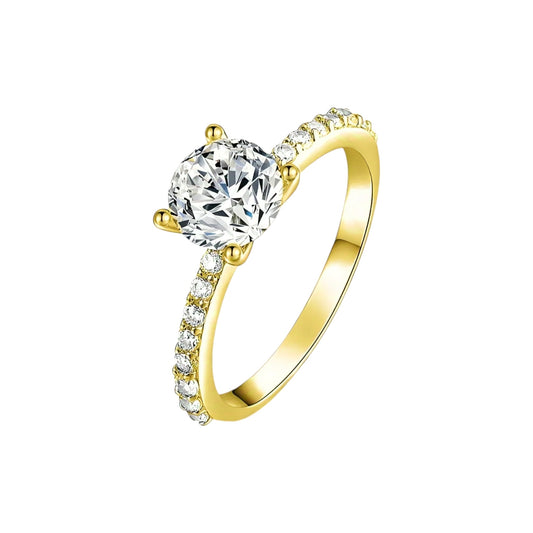 Solid gold 1.2ct moissanite ring
