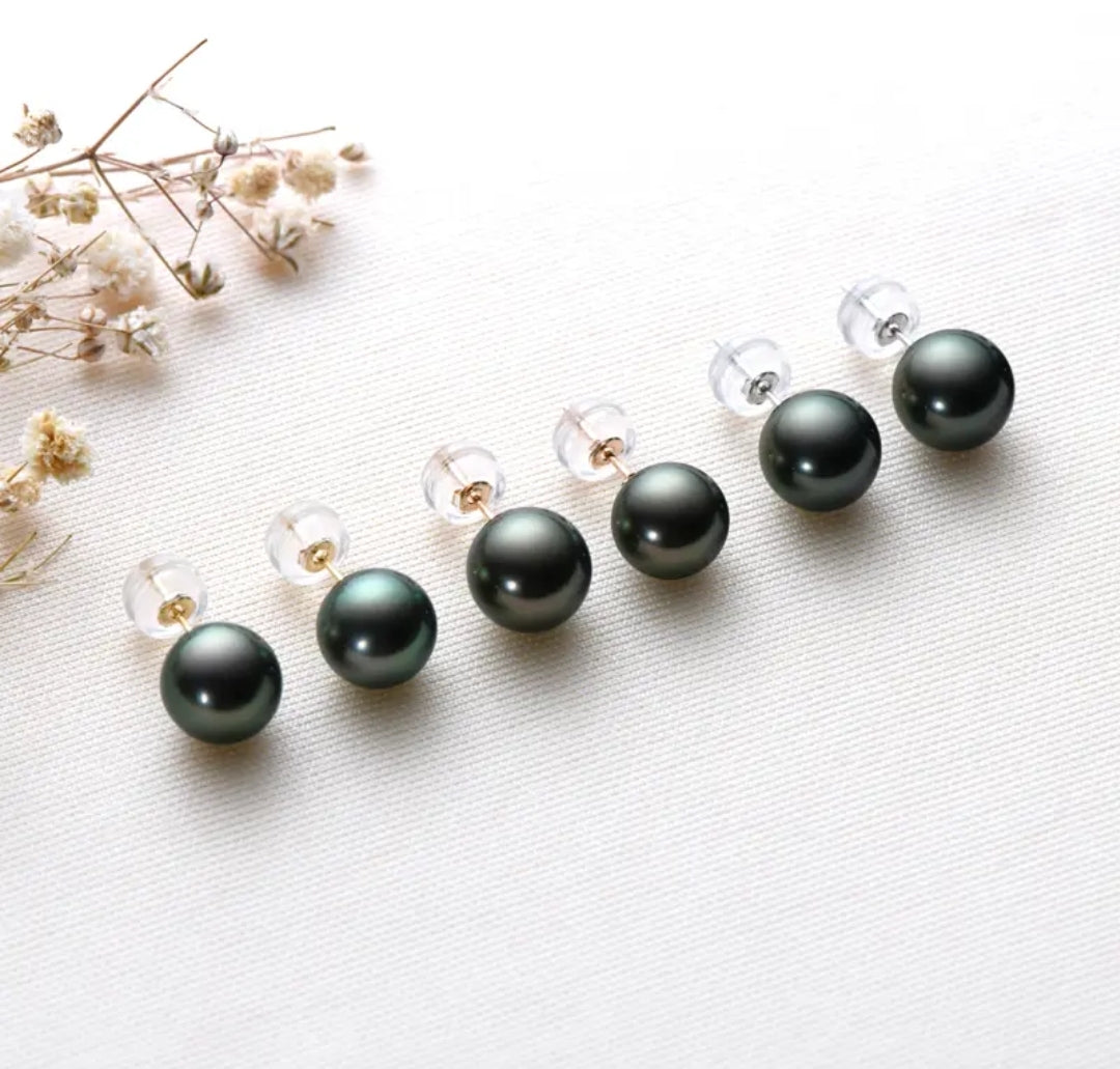 18k gold earrings with 8-9mm pearl