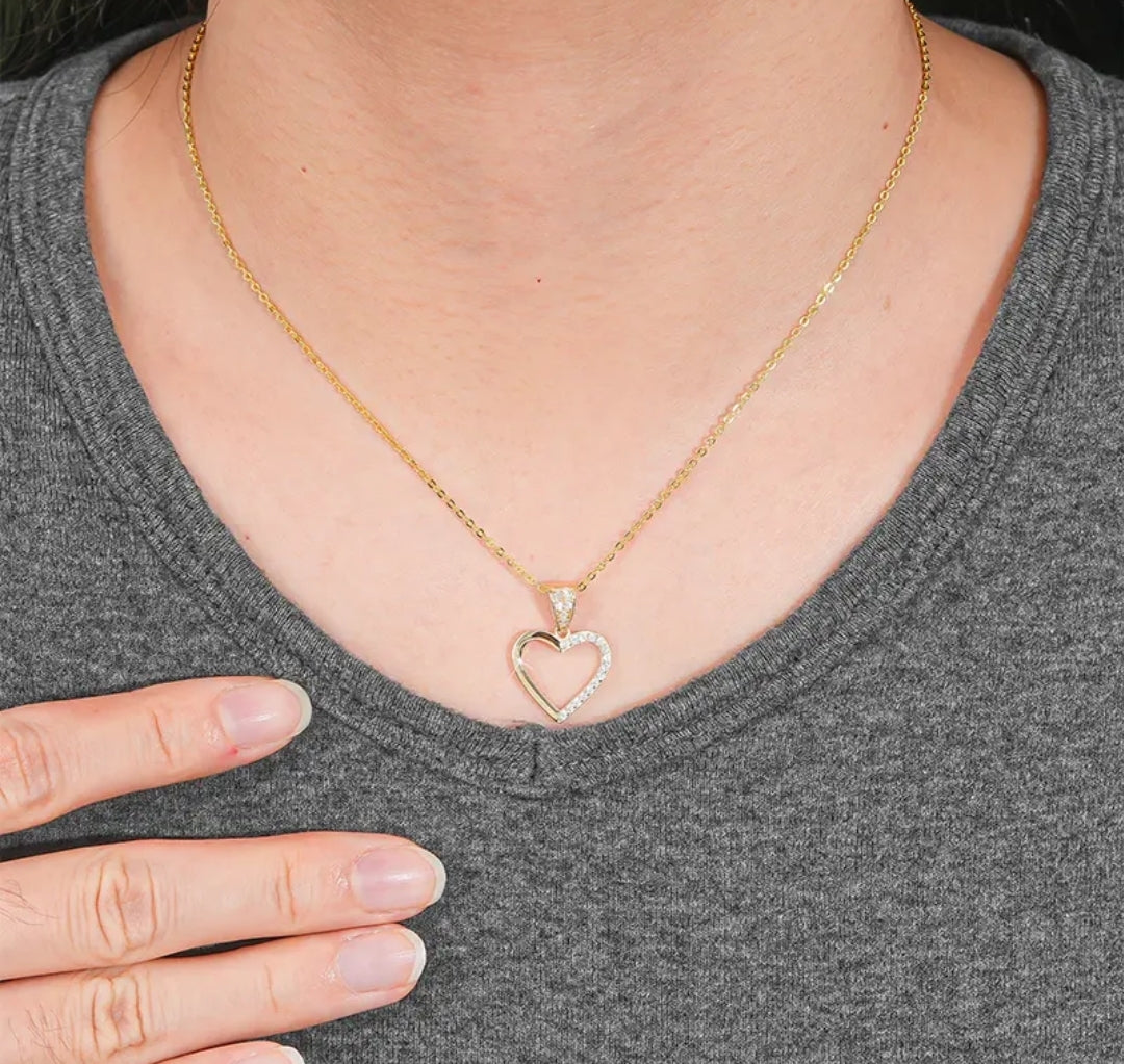 14k solid gold necklace with 1.3mm zircons