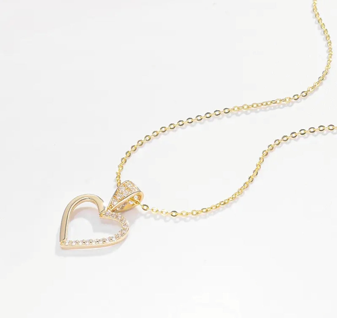 14k solid gold necklace with 1.3mm zircons