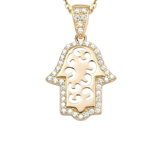 14k solid gold religious necklace