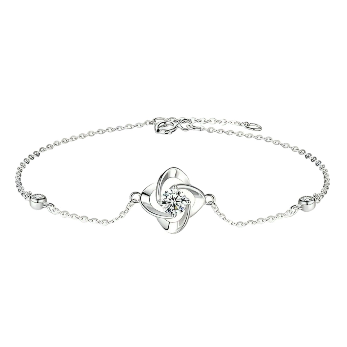 Moissanite silver bracelet