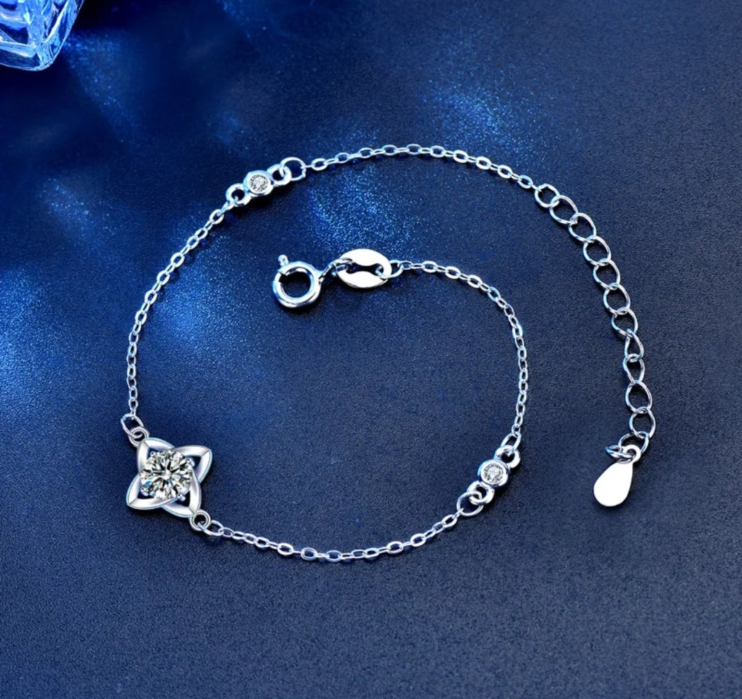 Moissanite silver bracelet