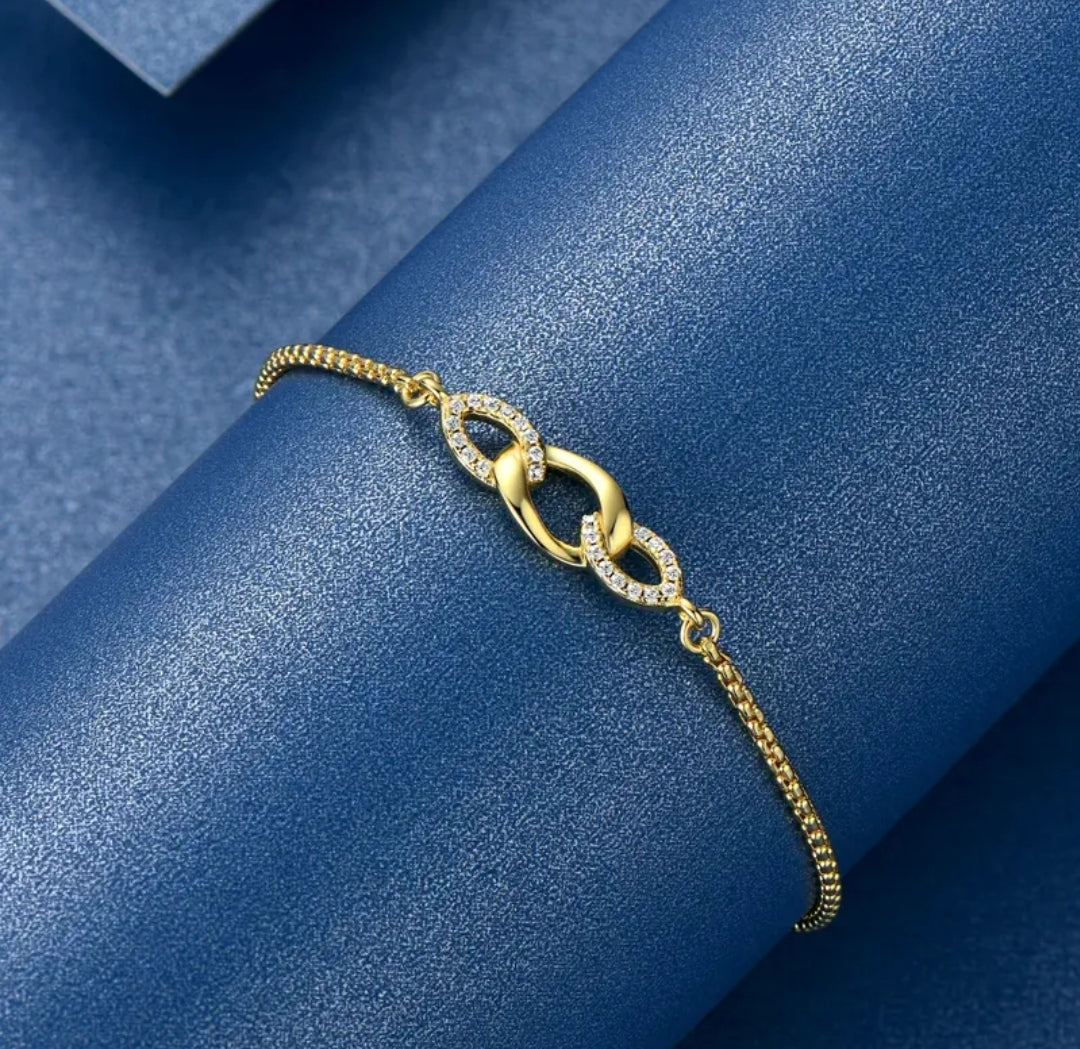 0.8mm moissanite silver bracelet