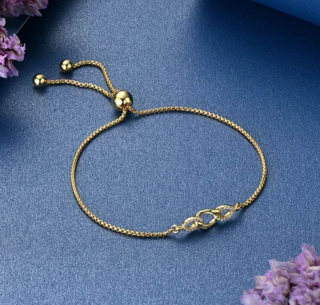0.8mm moissanite silver bracelet