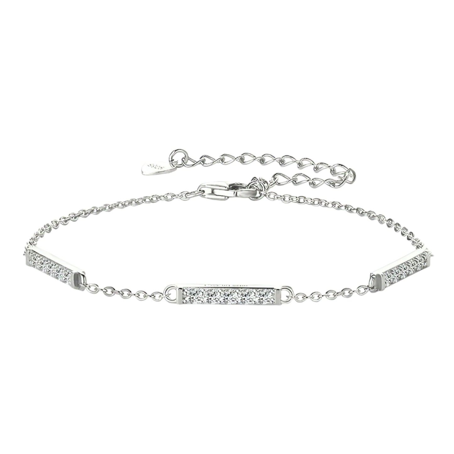 2mm moissanite silver bracelet