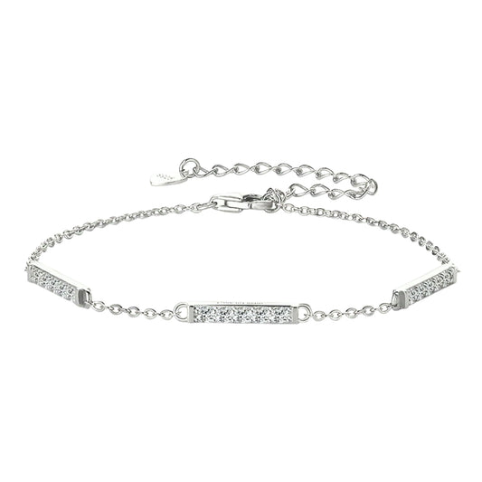 2mm moissanite silver bracelet