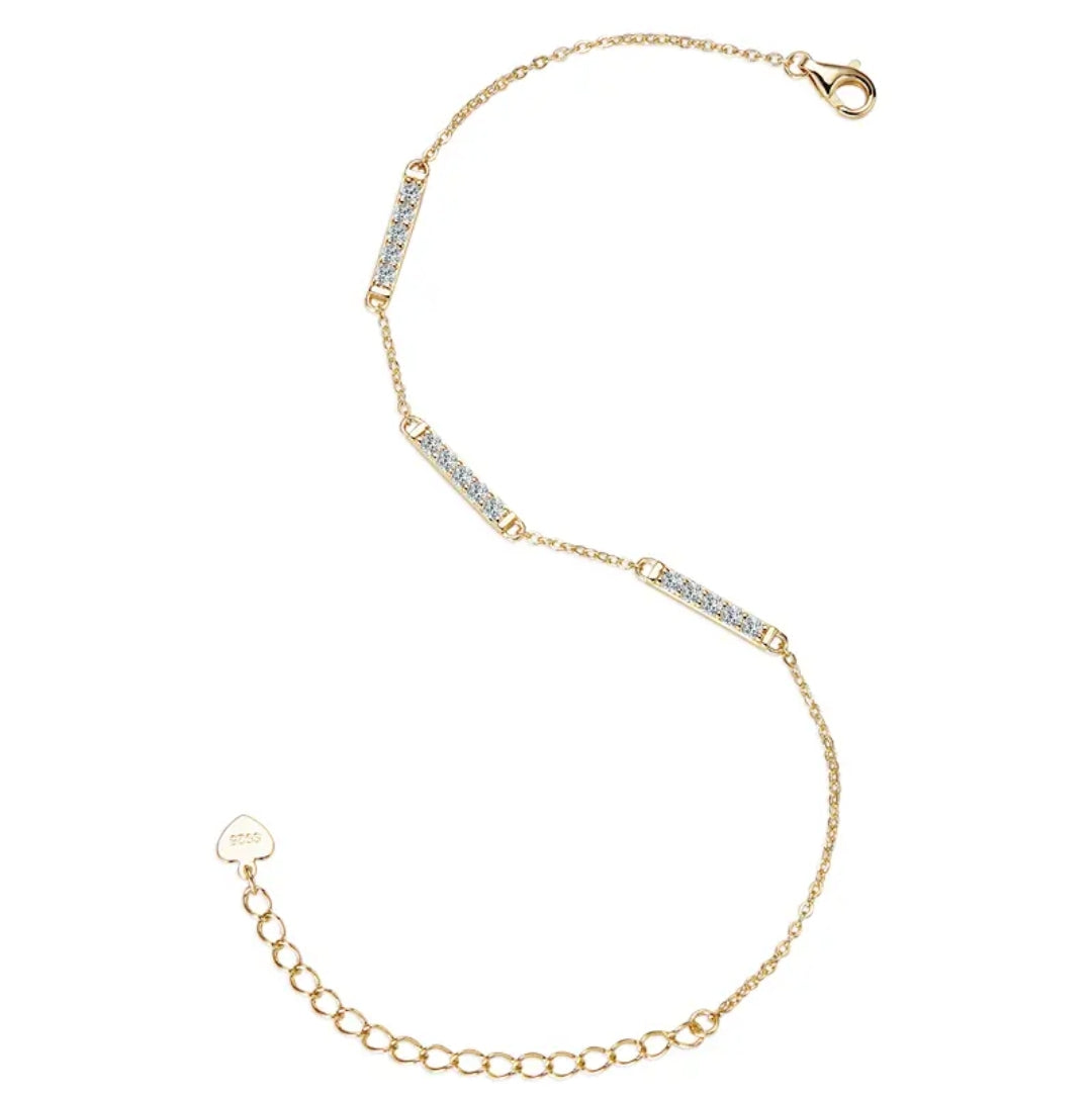 2mm moissanite silver bracelet