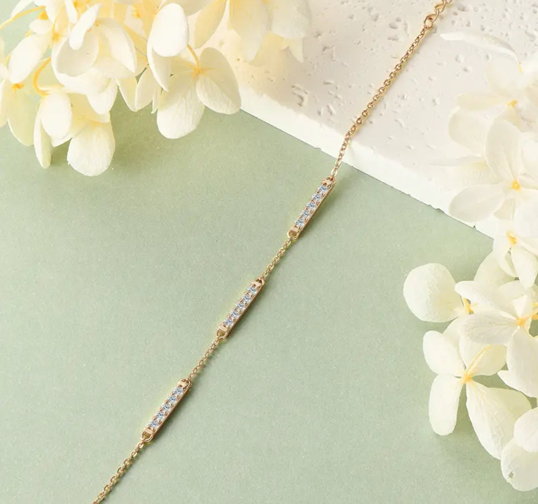 2mm moissanite silver bracelet
