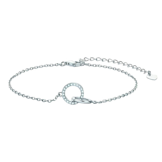 1mm moissanite silver bracelet