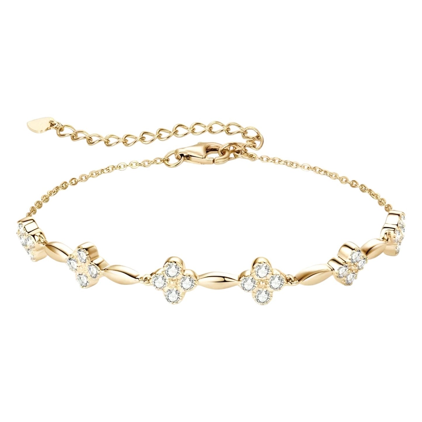 2mm*24pcs moissanite silver bracelet
