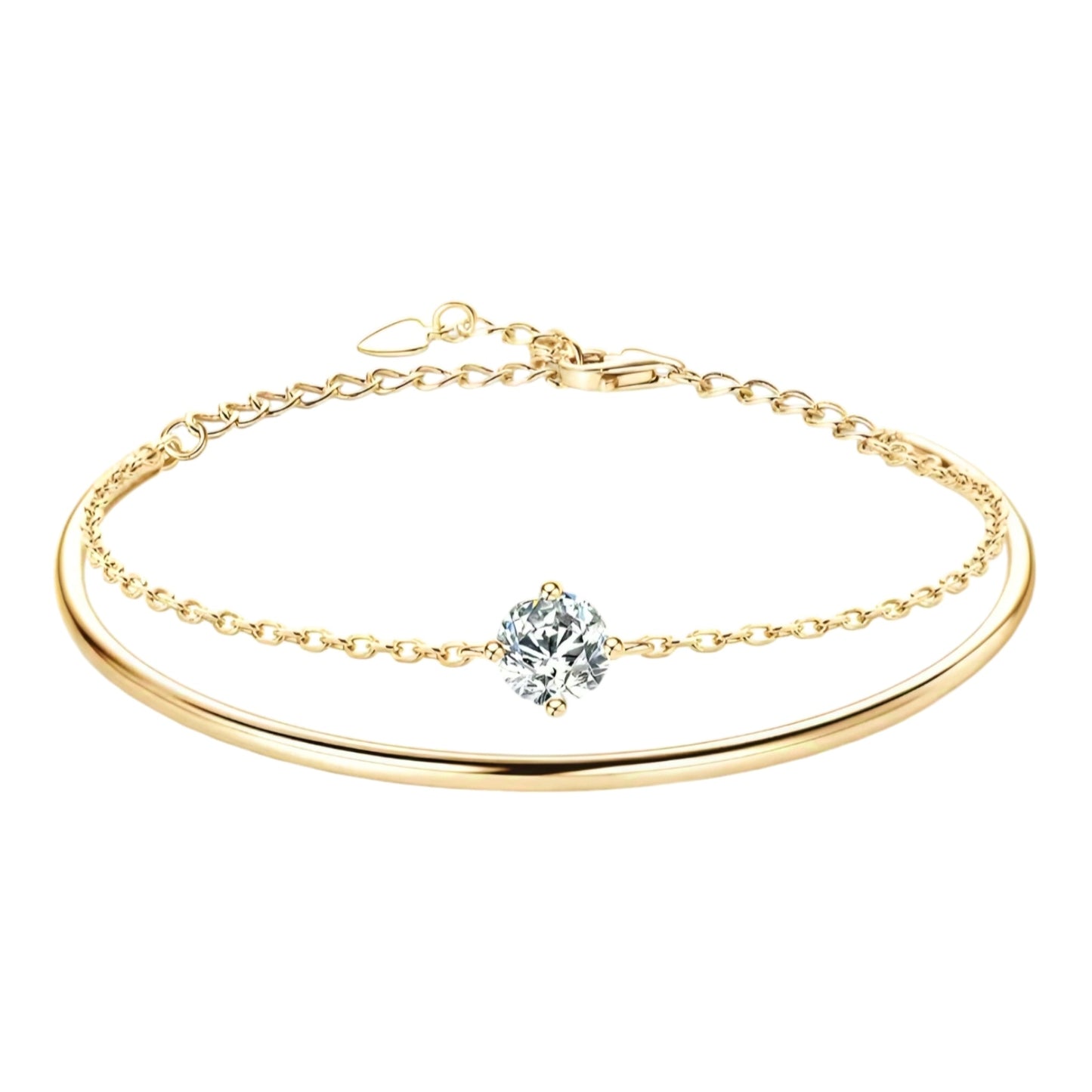 1ct moissanite silver bracelet