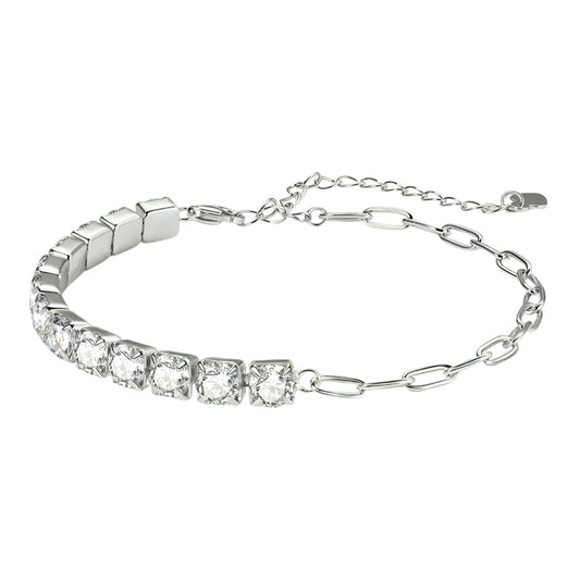 5mm*13pcs moissanite silver bracelet