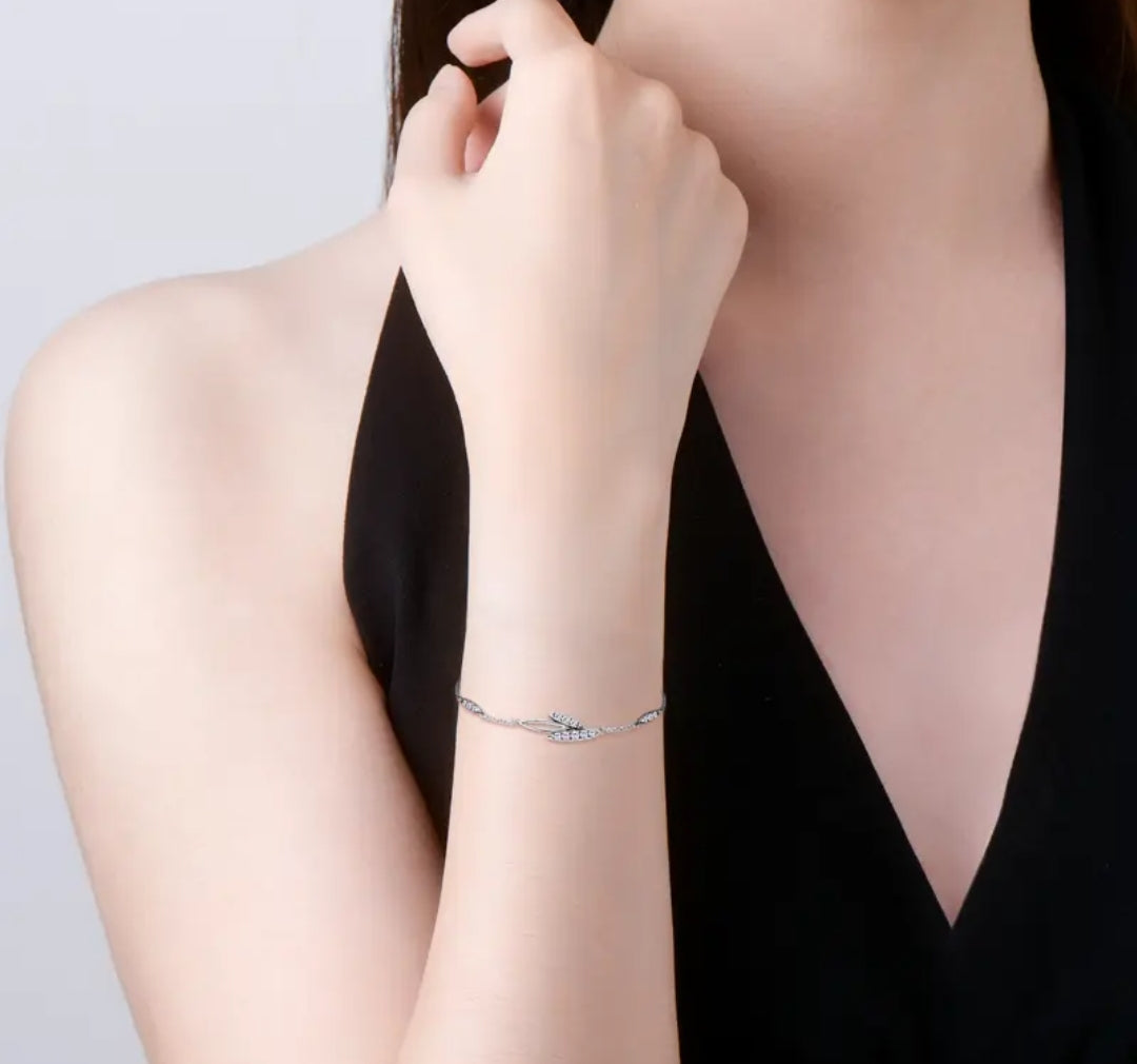 multi moissanite silver bracelet