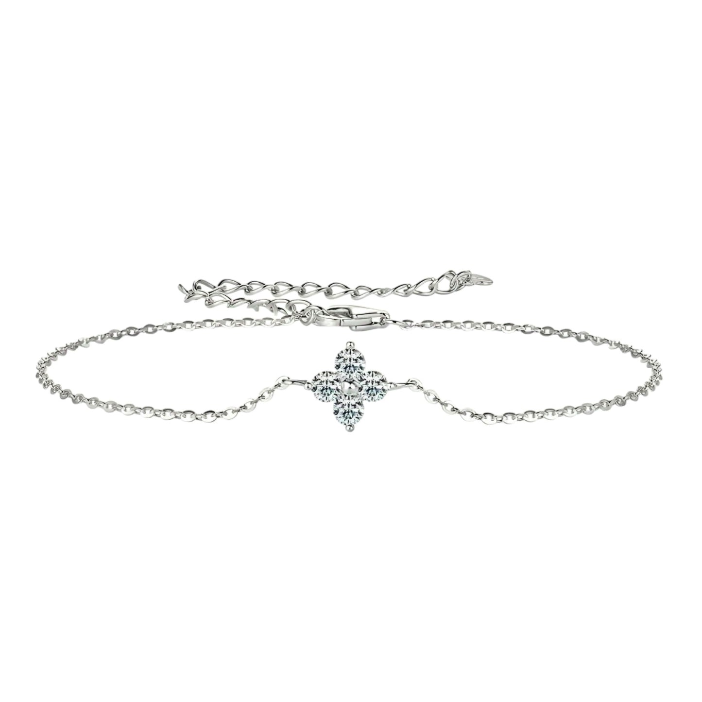 3mm*4pcs moissanite silver bracelet